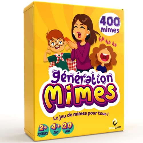 ZENAGAME Génération Mimes Jeu de société - Jeu d'ambiance - Jeu famille - Jeu de mimes von ZENAGAME