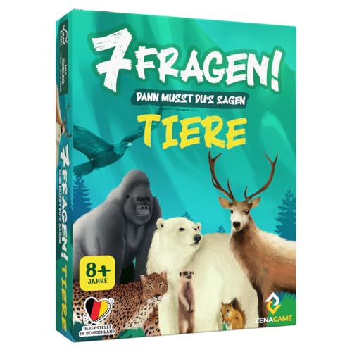 Zenagame 3163762 7 Fragen! Dann musst du's Sagen!, Tiere, Tierquiz, Quizspiel ab 8 Jahren, Kinderquiz, Wissenspiel für Kinder von ZENAGAME