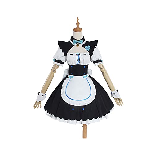 ZENAHA Anime Vanilla Chocola Cosplay Kostüm Chocolate Maid Lolita Kleid Halloween,L-Blue von ZENAHA