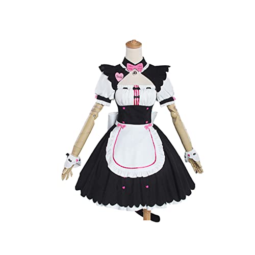 ZENAHA Anime Vanilla Chocola Cosplay Kostüm Chocolate Maid Lolita Kleid Halloween,L-Pink von ZENAHA