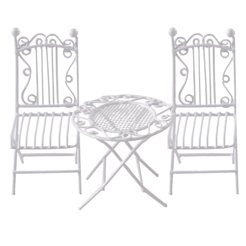 Miniatur-Puppenhäuser-Möbel, Eisen, Tisch und Stuhl-Set, Modellfigur zum Basteln, Garten, Bistro-Szene, zum Präsentieren von Puppenhäusern, Möbeln Miniatur-Puppenhäuser-Möbel, Eisen, Tisch und Stuhl-Set, Modellfigur zum Basteln, Garten, Bistro-Szene, zum Präsentieren von Puppenhäusern, Möbeln von ZEPFJHE