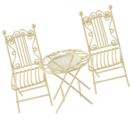 Miniatur-Puppenhäuser-Möbel, Eisen, Tisch und Stuhl-Set, Modellfigur zum Basteln, Garten, Bistro-Szene, zum Präsentieren von Puppenhäusern, Möbeln Miniatur-Puppenhäuser-Möbel, Eisen, Tisch und Stuhl-Set, Modellfigur zum Basteln, Garten, Bistro-Szene, zum Präsentieren von Puppenhäusern, Möbeln von ZEPFJHE