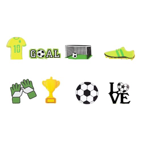 Set Von 8 Fußballspielkuchen Pick Stylish Cupcake Insert Card Decoration Für Fußballthemenpartys Und Versammlungen von ZEPFJHE