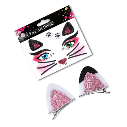 ZEPFJHE 2/3/4 Katzen Kostüme Cosplay Katzen Ohren Stirnband Schleifen Schwanz Tutus Gesicht Aufkleber Halloween Tier Fasching Kostüm Zubehör Tier Cosplay Kostüm ZEPFJHE 2/3/4 Katzen Kostüme Cosplay Katzen Ohren Stirnband Schleifen Schwanz Tutus Gesicht Aufkleber Halloween Tier Fasching Kostüm Zubehör Tier Cosplay Kostüm von ZEPFJHE