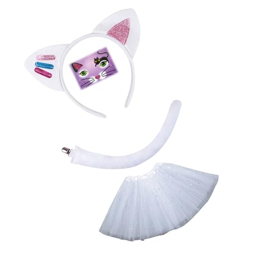 ZEPFJHE 2/3/4 Katzen Kostüme Cosplay Katzen Ohren Stirnband Schleifen Schwanz Tutus Gesicht Aufkleber Halloween Tier Fasching Kostüm Zubehör Tier Cosplay Kostüm ZEPFJHE 2/3/4 Katzen Kostüme Cosplay Katzen Ohren Stirnband Schleifen Schwanz Tutus Gesicht Aufkleber Halloween Tier Fasching Kostüm Zubehör Tier Cosplay Kostüm von ZEPFJHE