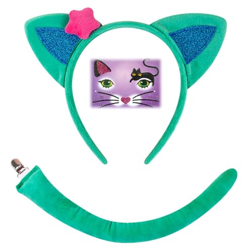 ZEPFJHE 2/3/4 Katzen Kostüme Cosplay Katzen Ohren Stirnband Schleifen Schwanz Tutus Gesicht Aufkleber Halloween Tier Fasching Kostüm Zubehör Tier Cosplay Kostüm ZEPFJHE 2/3/4 Katzen Kostüme Cosplay Katzen Ohren Stirnband Schleifen Schwanz Tutus Gesicht Aufkleber Halloween Tier Fasching Kostüm Zubehör Tier Cosplay Kostüm von ZEPFJHE