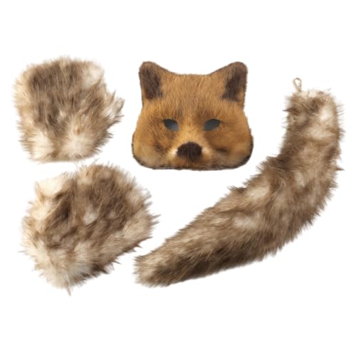 Foxes Kostüm Füchse Maske Katzen Halb Gesichtsschwanzhandschuhe Tierarzt Kostüme Kits Accessoires Halloween Cosplay Requisiten Plüschkatzen Halb Gesichtsgesicht Foxes Kostüm Füchse Maske Katzen Halb Gesichtsschwanzhandschuhe Tierarzt Kostüme Kits Accessoires Halloween Cosplay Requisiten Plüschkatzen Halb Gesichtsgesicht von ZEPFJHE