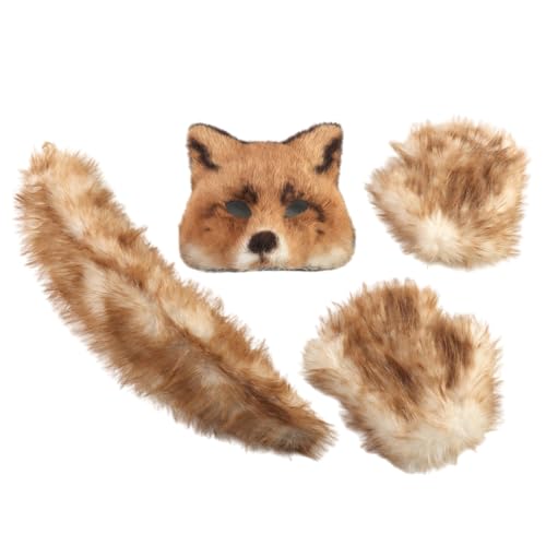 Foxes Kostüm Füchse Maske Katzen Halb Gesichtsschwanzhandschuhe Tierarzt Kostüme Kits Accessoires Halloween Cosplay Requisiten Plüschkatzen Halb Gesichtsgesicht Foxes Kostüm Füchse Maske Katzen Halb Gesichtsschwanzhandschuhe Tierarzt Kostüme Kits Accessoires Halloween Cosplay Requisiten Plüschkatzen Halb Gesichtsgesicht von ZEPFJHE