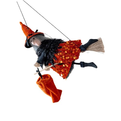 ZEPFJHE Halloween-Hexenkostüm-Set mit Besentasche und Hut, Themenparty-Zubehör, Halloween-Eigentum für Erwachsene, benutzerfreundlicher Hexenhut ZEPFJHE Halloween-Hexenkostüm-Set mit Besentasche und Hut, Themenparty-Zubehör, Halloween-Eigentum für Erwachsene, benutzerfreundlicher Hexenhut von ZEPFJHE