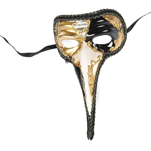 ZEPFJHE Halloween Long Nase Eyemask Masquerade Halbgesicht Für Frauen Männer Halloween Halbe Deckung Maskerade Kostümzucht von ZEPFJHE