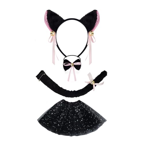ZEPFJHE Katzenkostüm-Zubehör-Set, Ohren, Stirnbänder, Schwanz, Fliege, Tutus, Gesicht, Aufkleber, Zubehör-Kits, Kostüme, Kinder, Tier-Cosplay-Kostüm ZEPFJHE Katzenkostüm-Zubehör-Set, Ohren, Stirnbänder, Schwanz, Fliege, Tutus, Gesicht, Aufkleber, Zubehör-Kits, Kostüme, Kinder, Tier-Cosplay-Kostüm von ZEPFJHE