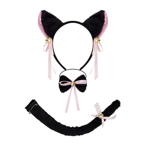 ZEPFJHE Katzenkostüm-Zubehör-Set, Ohren, Stirnbänder, Schwanz, Fliege, Tutus, Gesicht, Aufkleber, Zubehör-Kits, Kostüme, Kinder, Tier-Cosplay-Kostüm ZEPFJHE Katzenkostüm-Zubehör-Set, Ohren, Stirnbänder, Schwanz, Fliege, Tutus, Gesicht, Aufkleber, Zubehör-Kits, Kostüme, Kinder, Tier-Cosplay-Kostüm von ZEPFJHE