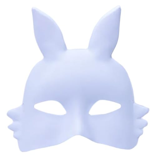 ZEPFJHE Masquerade Maske Handbemalte Füchse Maske Leere Maske Katzen Maske Maske Maske Maske Unbemalte Cosplay Maske Halloween Party Maske von ZEPFJHE