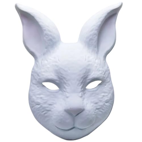 ZEPFJHE Masquerade Maske Handbemalte Füchse Maske Leere Maske Katzen Maske Maske Maske Maske Unbemalte Cosplay Maske Halloween Party Maske von ZEPFJHE