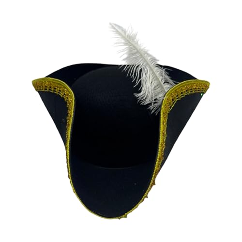 ZEPFJHE Piratenhut mit goldener Spitze für Halloween-Partys und Abenteuer für Halloween, Anziehen und Spielen, Piraten-Partyhut für Kinder ZEPFJHE Piratenhut mit goldener Spitze für Halloween-Partys und Abenteuer für Halloween, Anziehen und Spielen, Piraten-Partyhut für Kinder von ZEPFJHE