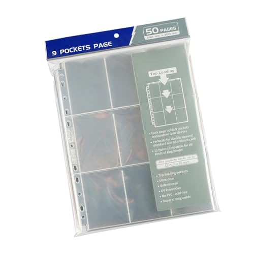 ZEPFJHE Professionelle Kartenspeicher Seite 18 Slots Blatt Bindemittel Ärmel Für Turnierspieler Handelskarten Sammler 50x Seiten ZEPFJHE Professionelle Kartenspeicher Seite 18 Slots Blatt Bindemittel Ärmel Für Turnierspieler Handelskarten Sammler 50x Seiten von ZEPFJHE