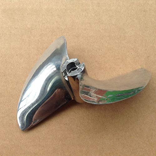 ZEPHYX 1PCs 478/678 2-Blatt Aluminium Propeller Geistige Paddle Innen Durchmesser 5mm/6,35mm for RC Benzin Boot Schiff Zubehör RC-Bootspropeller (Color : 678 Inner Dia 6.35mm) von ZEPHYX