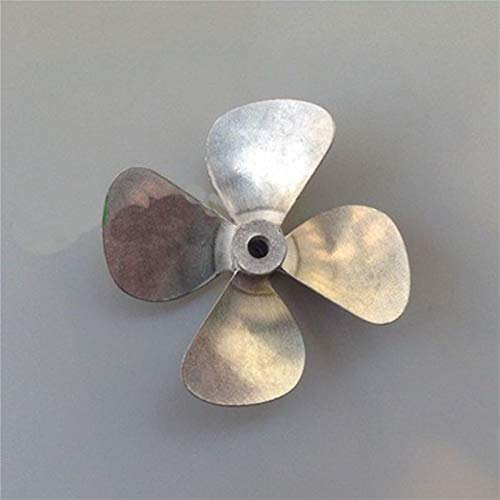 ZEPHYX Vierblatt-Propeller, Durchmesser 60 mm, Öffnung 4 mm, Zinklegierung, for Simulation von Marine-Fernbedienungs-Modellschiff-Zubehör RC-Bootspropeller (Color : 1pcs x CW) von ZEPHYX