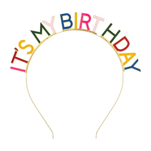 ZEYIYER IT'S MY BIRTHDAY, Geburtstagskrone Mädchen Happy Birthday Stirnband Krone Damen Mädchen Kinder Junge Geburtstag Tiara Regenbogen von ZEYIYER