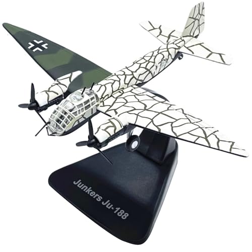 ZEZEFUFU 1:144 Alloy WWII German Junkers Ju-188 Bomber Fighter Plane Model Aviation Science Exhibition Model von ZEZEFUFU