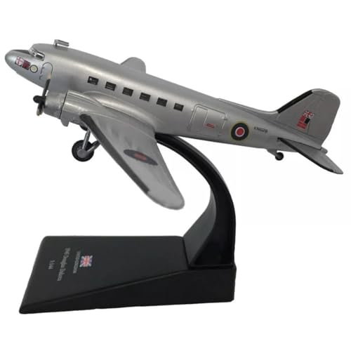 ZEZEFUFU 1:144 Alloy WWII United Kingdom C-47 Dakota Mk.IV Skytrain Transport Aircraft Model Aviation Science Exhibition Model von ZEZEFUFU