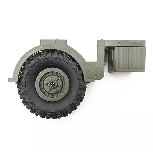 ZEZEFUFU 1:16 RC Panzerwagen Kunststoff Armeegrün Ersatzreifen Deko Ersatz Zubehör für WPL B24/16/36 Militär-Truck RC Auto von ZEZEFUFU