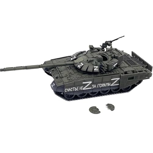 ZEZEFUFU 1:72 Alloy Russian Special Military Operation T-72B3 Main Battle Z Tank Model Armored Vehicle Science Exhibition Model von ZEZEFUFU