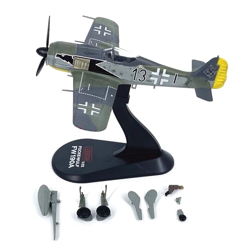 ZEZEFUFU 1:72 Alloy WWII Bundeswehr Focke Wulf Fw-190A Würger Kampfflugzeug Modell Luftfahrt Wissenschaft Ausstellungsmodell von ZEZEFUFU