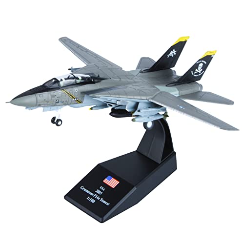 ZEZEFUFU Legierung 1:100 F-14 Tomcat US Fighter Jet Modell Flugzeug Militär Kämpfer Angriff Flugzeug Modell Ornamente Display von ZEZEFUFU