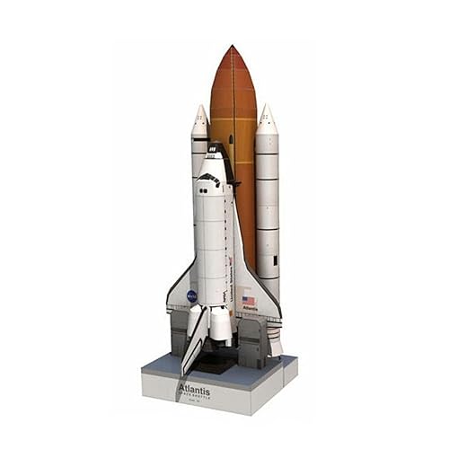 ZEZEFUFU Papier 1:150 Space Shuttle Atlantis Handmade Space Rakete Kreuzfahrtschiff Modell Set DIY Modell Dekoration (Unmontierter Kit) von ZEZEFUFU