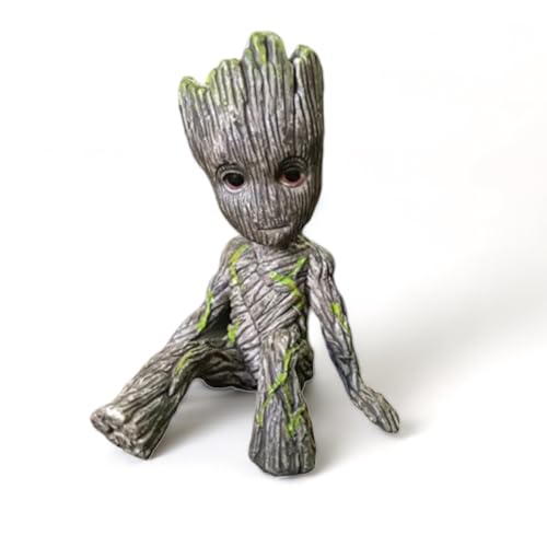 ZEshops Miniatur Feengarten sitzende Groot-Figur, PVC-Statue, Groot in für Kinder, Zuhause, Auto, Dekoration, Geschenk von ZEshops