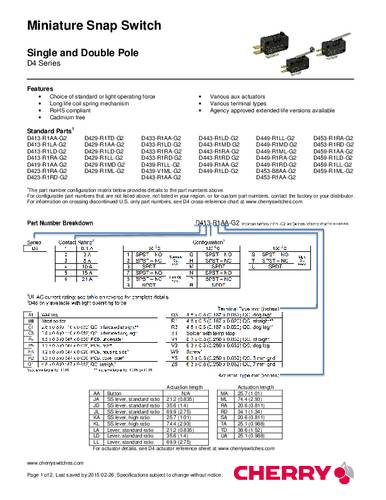 ZF D443-R1AA-G2 Schnappschalter von ZF