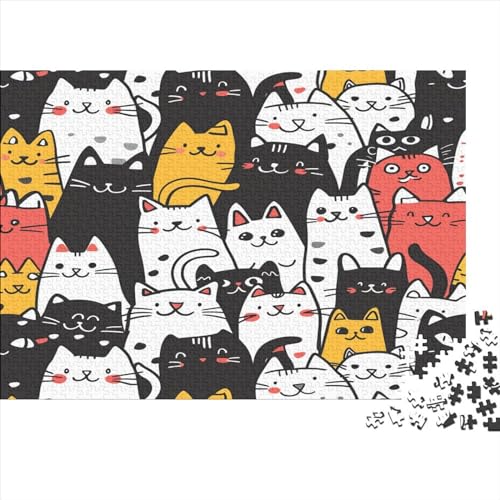 Cat Puzzle für Erwachsene Puzzle mit 1000 Teilen für Erwachsene anspruchsvolles Puzzlespiel für das ganze Puzzle für Frauen, Geschenke für Männer 1000 Stück (75 x 50 cm) von ZFBODPBXC