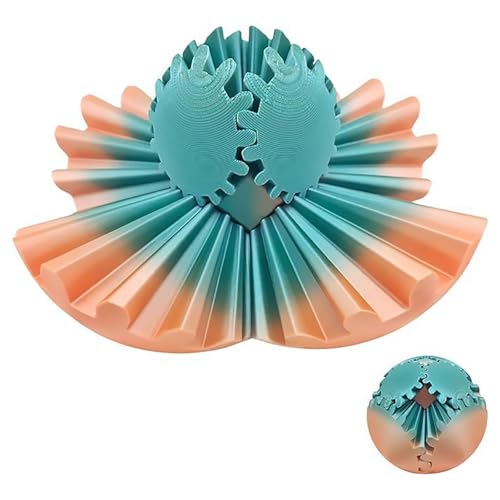 Zahnrad-Ball 3D Gedruckte Zahnrad-Kugel-Spin-Kugel, Zahnradkugel Fidget Spielzeug, Stress Ball, Zahnrad-Spielzeug Für Stress Und Angst Entspannend,A von ZFFLYH