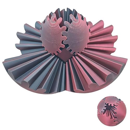 Zahnrad-Ball 3D Gedruckte Zahnrad-Kugel-Spin-Kugel, Zahnradkugel Fidget Spielzeug, Stress Ball, Zahnrad-Spielzeug Für Stress Und Angst Entspannend,B von ZFFLYH