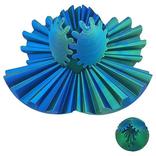 Zahnrad-Ball 3D Gedruckte Zahnrad-Kugel-Spin-Kugel, Zahnradkugel Fidget Spielzeug, Stress Ball, Zahnrad-Spielzeug Für Stress Und Angst Entspannend,C von ZFFLYH