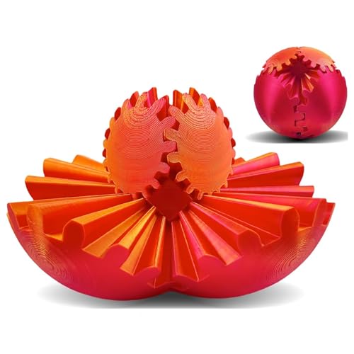 Zahnrad-Ball 3D Gedruckte Zahnrad-Kugel-Spin-Kugel, Zahnradkugel Fidget Spielzeug, Stress Ball, Zahnrad-Spielzeug Für Stress Und Angst Entspannend,G von ZFFLYH