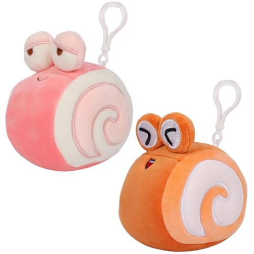 ZGCXRTO 2 pcs Schneckenrolle Plüsch Puppe Figuren Spielzeug Plushie Niedlich Weich Stoffpuppe Kissen Schneckenrolle Plüsch Stofftier Dekoration Kinder Geschenke Weihnachten Geburtstag 7cm von ZGCXRTO