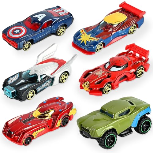 ZGCXRTO Cars Spielzeug Set, 6 Stück Race Car Figures Cake Toppers Hero Mini Cars Auto-Minifiguren Tortendeko Geburtstag Kleine Kinderidee Spielfahrzeuge für Kinder Kuchen Dekoration von ZGCXRTO