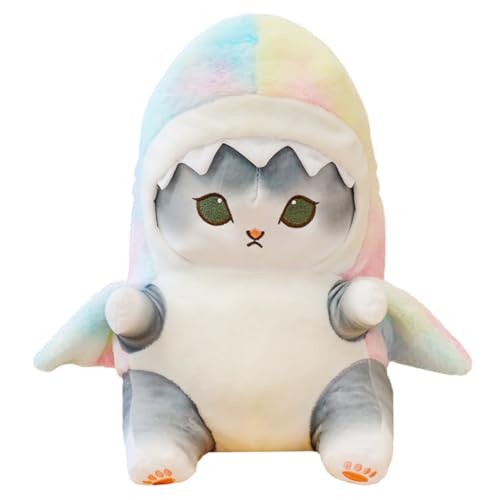 ZGCXRTO Cartoon Hai Katze Plüsch Puppe Figuren Spielzeug Plushie Niedlich Weich Stoffpuppe Kissen Plüsch Stofftier Dekoration Kinder Geschenke Weihnachten Geburtstag 25cm von ZGCXRTO