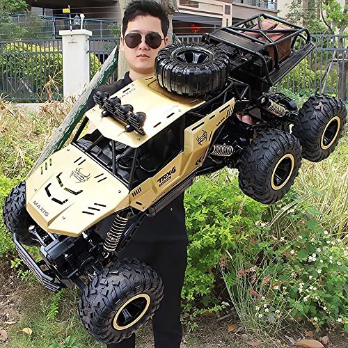 ZGDHWCR RC Auto RC Hochgeschwindigkeits-Offroad-Fahrzeug, großer 6-Rad-RC-Offroad-LKW, stoßdämpfender RC-Kletter-Buggy, 2.4G Rennwagen, elektrisches Spielzeug, Geschenke für Jungen und ra von ZGDHWCR