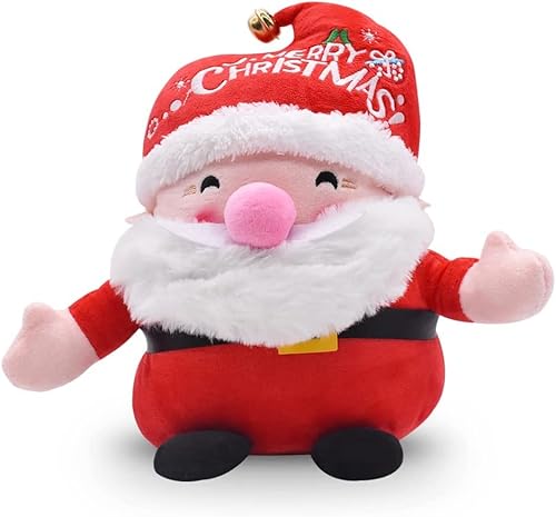 Weihnachtsmann Plüschpuppe, Weihnachtsdekoration Plüschpuppe Weihnachten Dekoration Stofftiere Weihnachtsmann Puppe Figur Spielzeug für Mädchen Jungen 25 cm von ZGYJ-EU