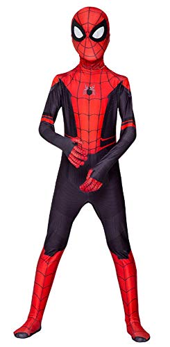 ZHANGXX Kinder Spiderman Kostüme 3D Print Spandex Lycra Bodysuit Anzug Halloween Cosplay Kostüm，Karneval，Party ，Weihnachten，Thema Partei Super Hero,A-（100——110cm） von ZHANGXX