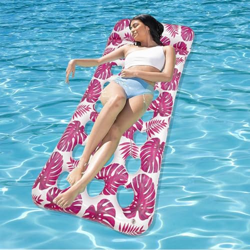 ZHANGYAOSHU Erwachsene aufblasbare PVC Wasser Schwimmen Reihe Ahornblatt Höhle schwimmende Bett Wasser Party Rückenlehne schwimmenden Stuhl Aufgeblasen 165 * 83CM (A1) von ZHANGYAOSHU