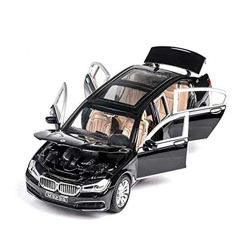 ZHAOFEI 1 24 Für BMW 760li Extended Edition Simulation Legierung Cast Zurückziehen Spielzeugauto Modell Mit Sound Licht Für Geschenk(Schwarz) von ZHAOFEI