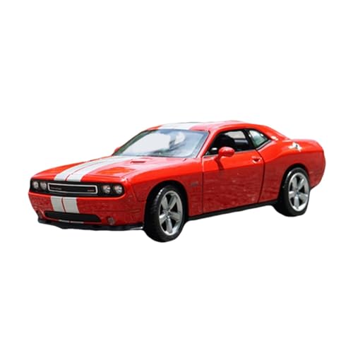 ZHAOFEI 1 24 Für Dodge Challenger Srt Sportwagen Simulation Zinklegierung Automodell Erwachsene Karnevalsgeschenk(Rot) von ZHAOFEI