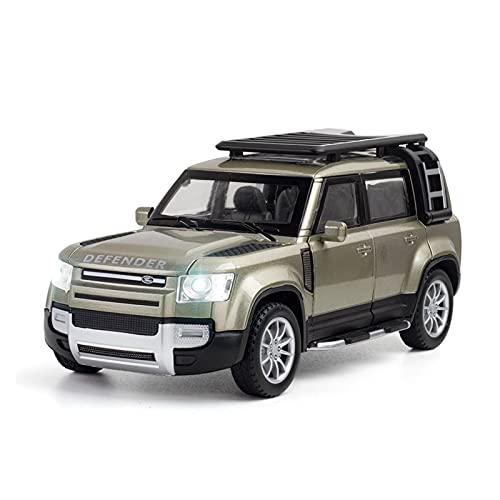 ZHAOFEI 1 24 Für Land Rover Defender SUV Auto Simulation Legierung Zurückziehen Spielzeugmodell Mit Sound Licht Für Geschenk(Grün) von ZHAOFEI