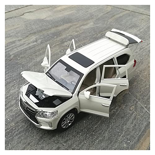 ZHAOFEI 1 24 Für Lx570 Simulation Legierung Cast 6 Türen Offen Zurückziehen Spielzeugauto Modell Mit Sound Licht Für Kinder Geschenk(Weiß) von ZHAOFEI