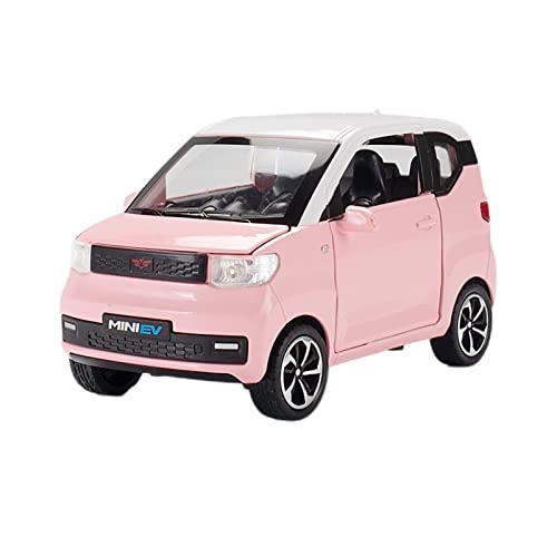 ZHAOFEI 1 24 Für MIMI EV Macaron Simulation Diecast Car Model Metal Sound Light Zurückziehen Spielzeugfahrzeuge Geschenk(Rosa) von ZHAOFEI