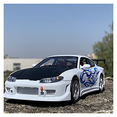 ZHAOFEI 1 24 Für Nissan Silvia S15 Refit Diecast Automodell Metallspielzeug Leistung Sportwagenmodell Für Ornamente(Weiß) von ZHAOFEI